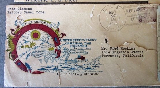 US Pre WWII USS Arizona Envelope & Photo Lot — image 4