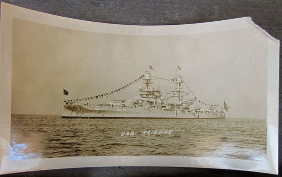 US Pre WWII USS Arizona Envelope & Photo Lot — image 7
