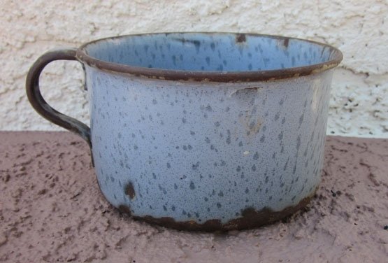 US Ca 1903 Gray-Blue Enamel Steel Cup — image 2