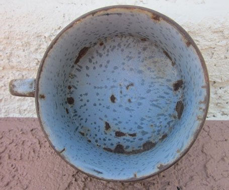 US Ca 1903 Gray-Blue Enamel Steel Cup — image 3
