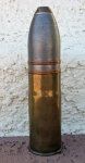 French WWI 37mm Projectile & Case, 1918, INERT