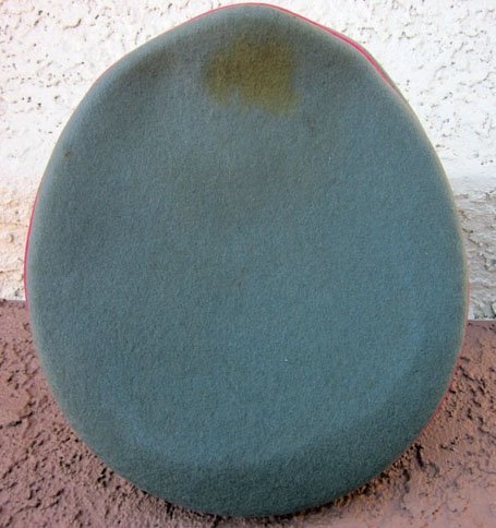 German WWII Heer Officers Schirmmutze, Carmine Piping, Meisterklasse Label**ON HOLD TYLER** — image 7