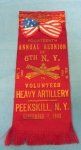 US Civil War 6th NY Heavy Artillery, GAR Encampment Ribbon …