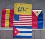 US Pre WWI Souvenir American & Foreign Flag Grouping