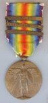 US WWI Victory Medal, 3 Clasps Lys, Meuse-Argonne, Defensive Sector
