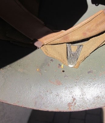 Japanese WWII Type 90 Steel Helmet, Thai Re-Issue, Complete — image 4