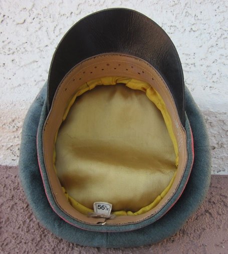 German WWII Heer 'Old Style' Officer's Field Cap, Panzer Piping, Erel Mfg — image 8