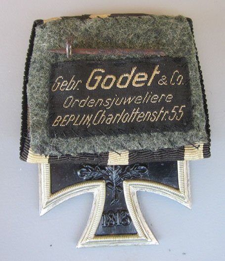 German WWI Iron Cross 2nd Class, Godet Ribbon Label — image 3