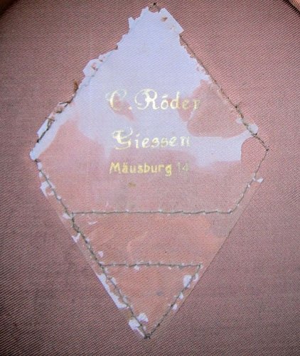 German WWII Heer Enlisted Visor Hat, Infantry Piping, C.Roder Retailer — image 4