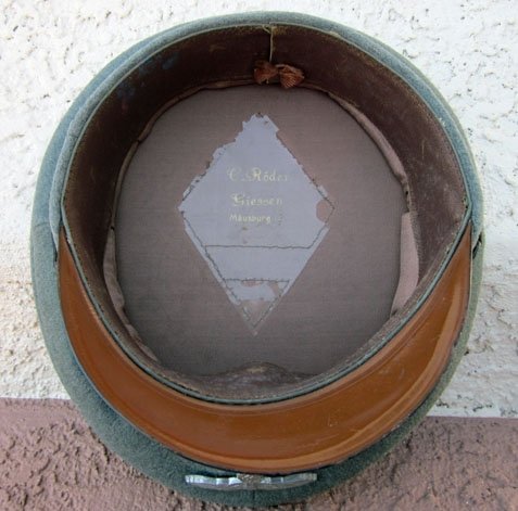 German WWII Heer Enlisted Visor Hat, Infantry Piping, C.Roder Retailer — image 5