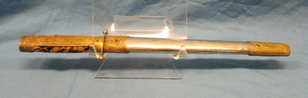  Chinese WWII Officers Dagger & Scabbard, US Navy Souvenir — image 3