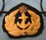 Japanese WWII Navy Officers Visor Hat Insignia