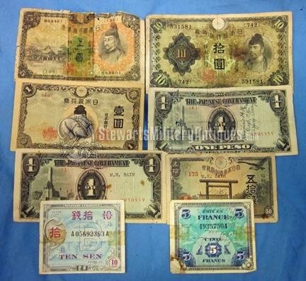  Japanese WWII, GI Souvenired Money Lot, Iwo Jima, Philippines — image 2