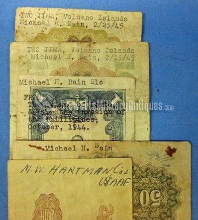  Japanese WWII, GI Souvenired Money Lot, Iwo Jima, Philippines — image 4