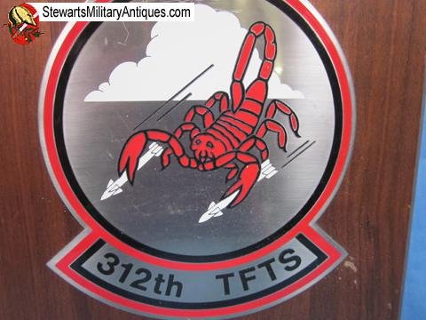  US Cold War Era USAF 312th TFTS Squardon Plaque — image 3