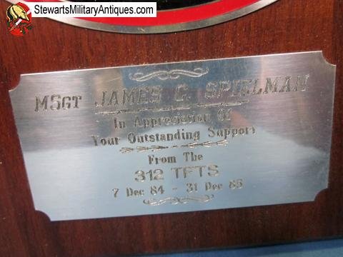  US Cold War Era USAF 312th TFTS Squardon Plaque — image 4