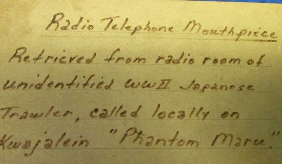  Japanese WWII Ships Radio Telephone Mouthpiece, Wreck Recovered — image 4