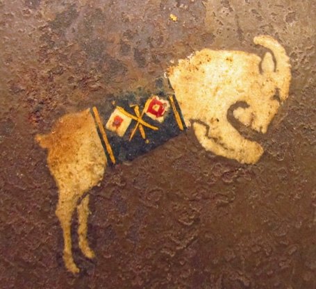  US WWI British Mfg. Doughboy Helmet Shell, Signals Unit Insignia — image 3