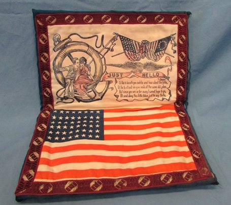  US WWI Silk Patriotic Naval Hankie Holder — image 2
