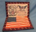 US WWI Silk Patriotic Naval Hankie Holder
