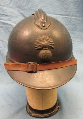  French WWI Adrian Infantry Helmet, Complete — image 2