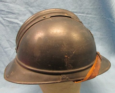  French WWI Adrian Infantry Helmet, Complete — image 4