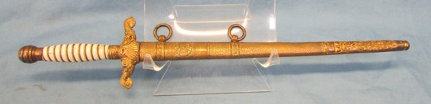  Hungarian WWII Navy Officers Dagger & Scabbard. 282nd Combat Eng. Souvenir Lot — image 2