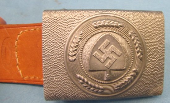  German WWII RAD Enlisted Buckle, 1937 Dated Leather Tab, 282nd Combat Eng. Souvenir Lot — image 3