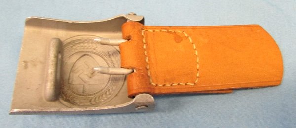  German WWII RAD Enlisted Buckle, 1937 Dated Leather Tab, 282nd Combat Eng. Souvenir Lot — image 4