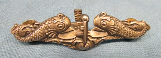  US Cold War Era, Inscribed US Navy Submarine Dolphins, USS Florida — image 3