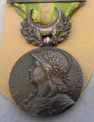  French Pre WWI Moroccan Campaign Medal 1909, Maroc Clasp — image 3