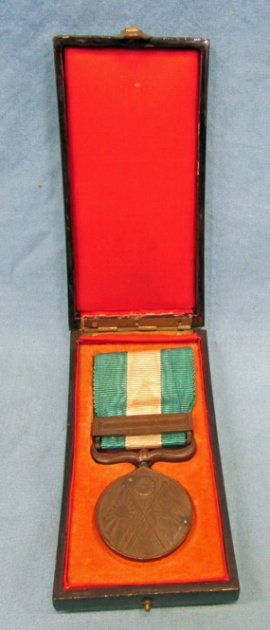  Japanese 1894 - 1895 Sino Japanese War Medal Cased — image 2