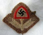 German WWII RAD Enlisted Wool Hat Insignia