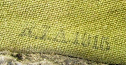  US Pre WWI, Rimmed Eagle Snap Canteen Cover, Unit Marked — image 3