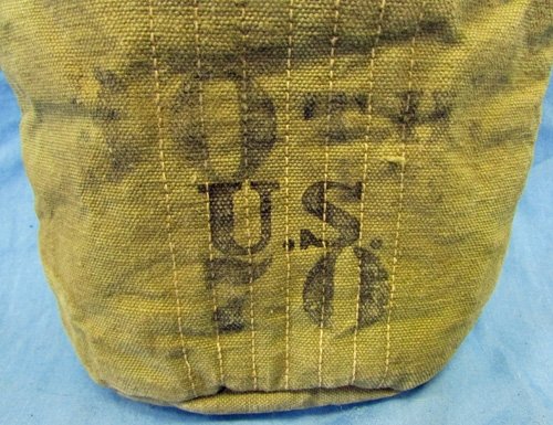  US Pre WWI, Rimmed Eagle Snap Canteen Cover, Unit Marked — image 6