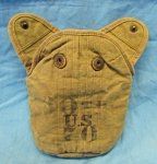 US Pre WWI, Rimmed Eagle Snap Canteen Cover, Unit Marked