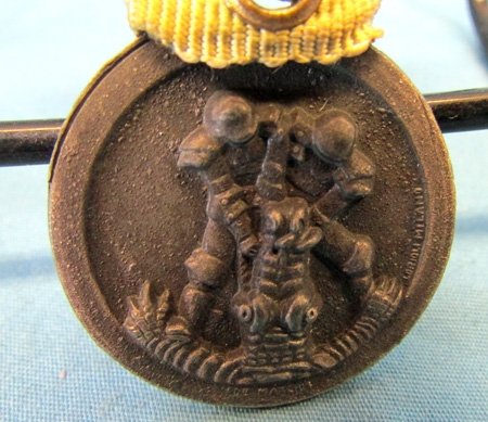  Italian German WWII Africa Campaign Medal, Austrian Style Folded Ribbon. — image 4