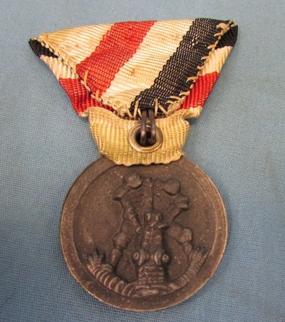  Italian German WWII Africa Campaign Medal, Austrian Style Folded Ribbon. — image 5