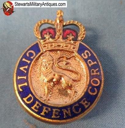  British Cold War Era Civil Defense Corps Lapel Button — image 2