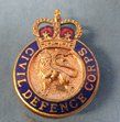 British Cold War Era Civil Defense Corps Lapel Button