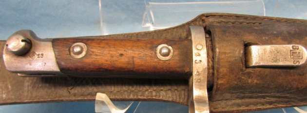  Czech WWII VZ24 Mauser Bayonet and Scabbard With Frog — image 3