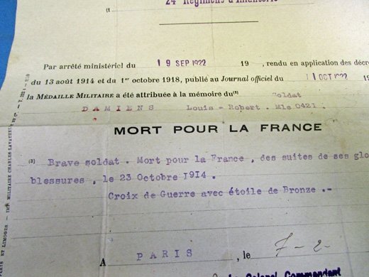  French WWI, Medaille Militaire & Croix de Guerre, 1914 Casualty Lot — image 7