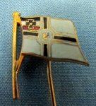 German Imperial Era Kriegsmarine Enameled Flag Stickpin