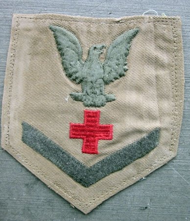 US WWII USN/USMC 3rd Class Pharmacist Rate, All Cotton — image 2