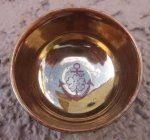 Japanese WWII Showa Era Imperial Navy Sake Cup, Black Exterior, …