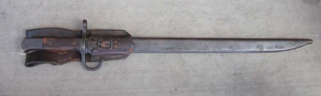 Japanese WWII Type 30 Bayonet, Scabbard & Frog, Kokura Hourglass — image 6