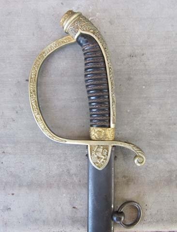German Imperial Era, Bavarian Cuirassier Officer Dress Sword, E.Pack Mfg, Etched Blade — image 2
