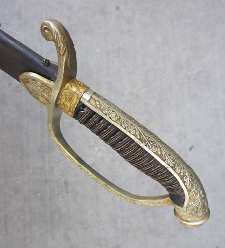 German Imperial Era, Bavarian Cuirassier Officer Dress Sword, E.Pack Mfg, Etched Blade — image 5