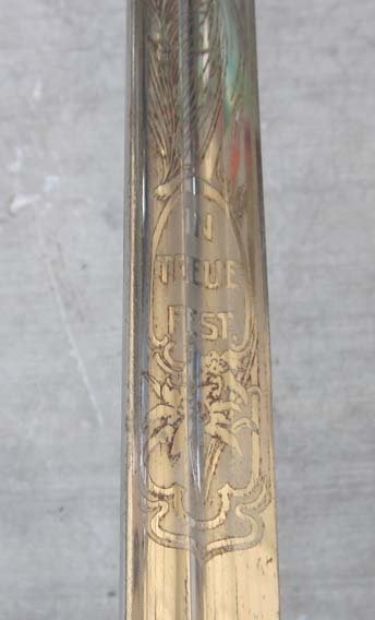 German Imperial Era, Bavarian Cuirassier Officer Dress Sword, E.Pack Mfg, Etched Blade — image 9