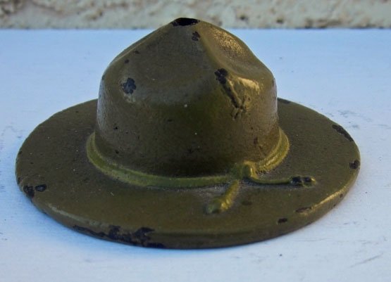 US WWI Era Army Campaign Hat Paperweight — image 2